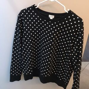 J Crew polka dot sweatshirt.  Barely worn.